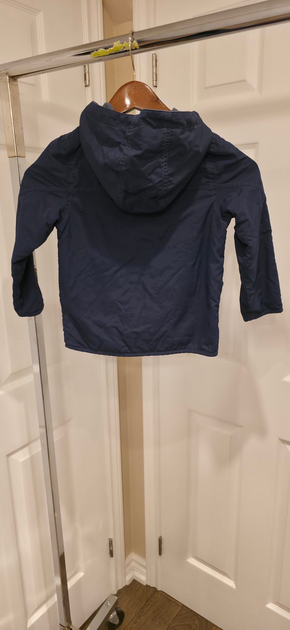 Kids Roots 73 reversible hooded jacket size 5T, navy - photo 2