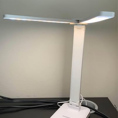 LED Double Head Desk Lamp – Dimmable, 3 Colours, Pink