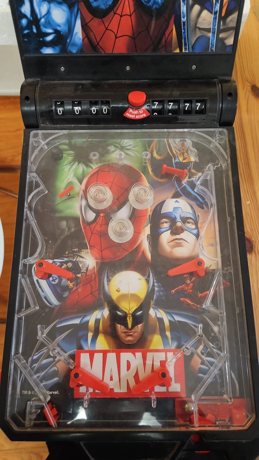 Tabletop Pinball Games - Marvel & Baseball