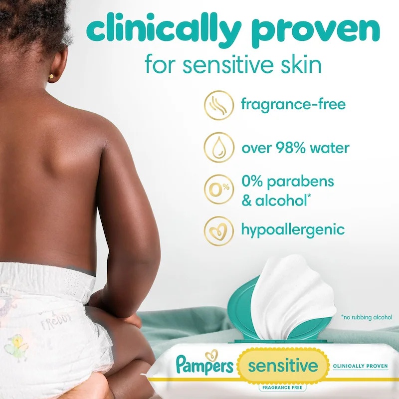 Brand New Sealed Pampers Sensitive Baby Wipes 1008 Count 12 Pack - photo 4