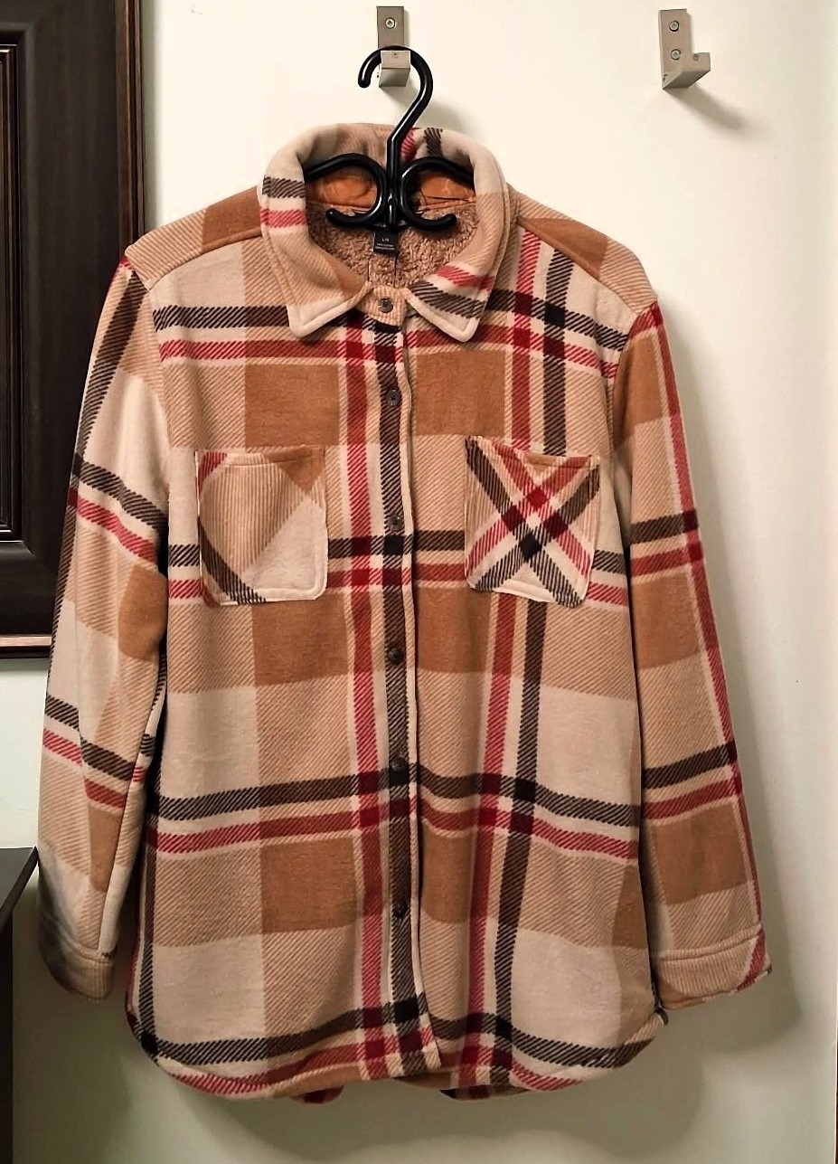 Gift for Her - Sherpa Fleece Lined Flannel Shirt Jacket/Shaket - photo 3