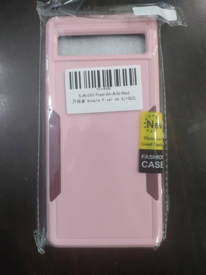 Case For Google Pixel 6A Heavy Duty Hard Back, Madder red+pink - photo 2