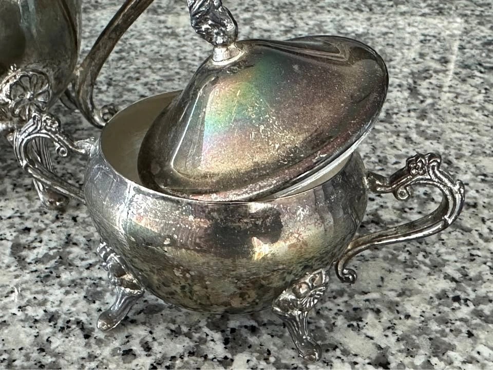 Vintage SilverPlated Tea & Coffee Service Set with Turkish Cezve - photo 5