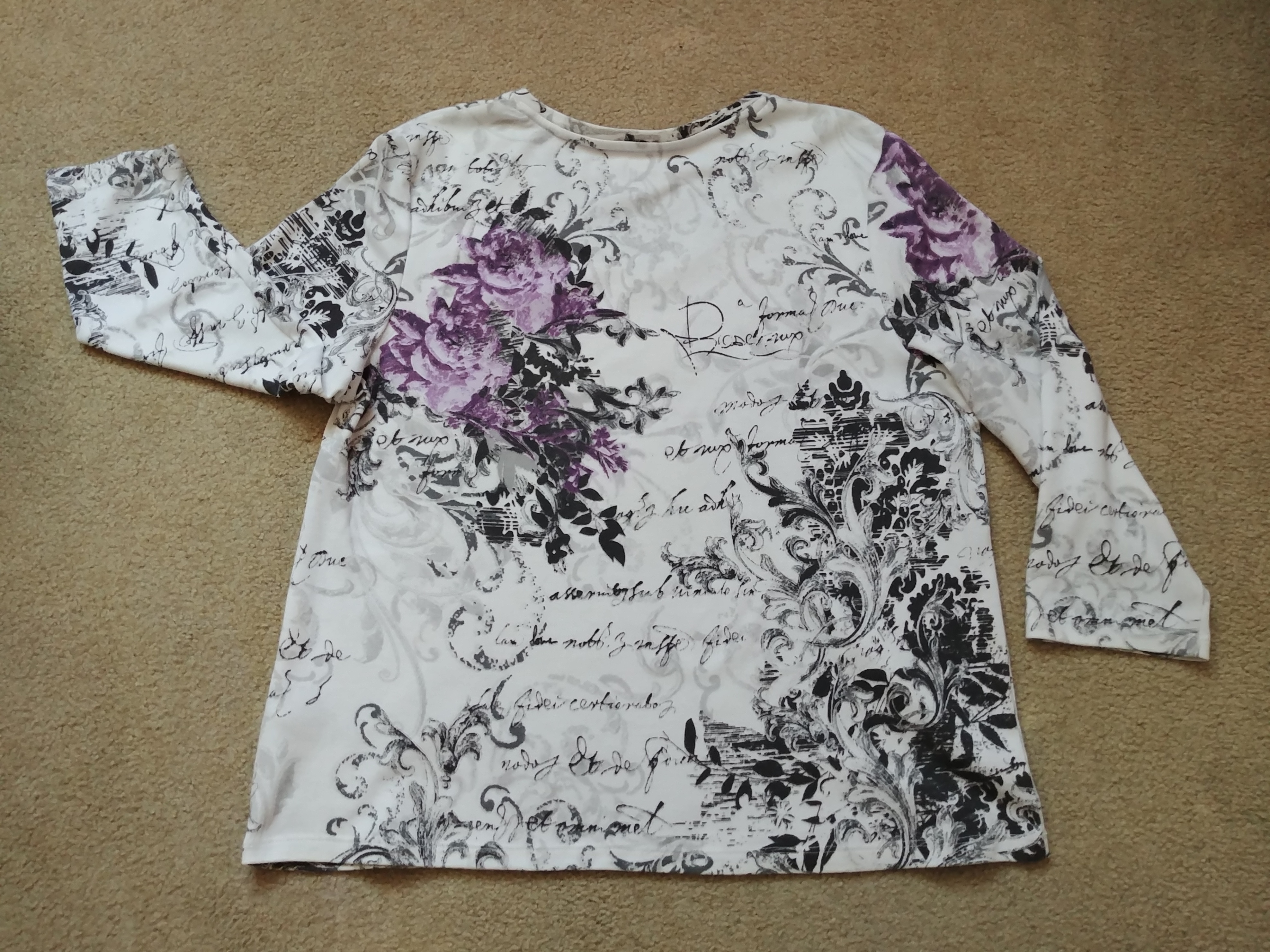 ALIA Petite Floral Print Long Sleeve Top - photo 2