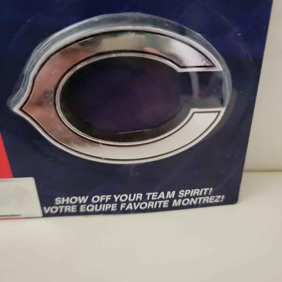 Chicago Bears NFL SHIELD-IT! Chrome plastic  Emblem - NEW - photo 2