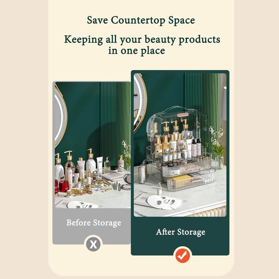 Cosmetics Storage Box Transparent Lid Organizer (New) - photo 4