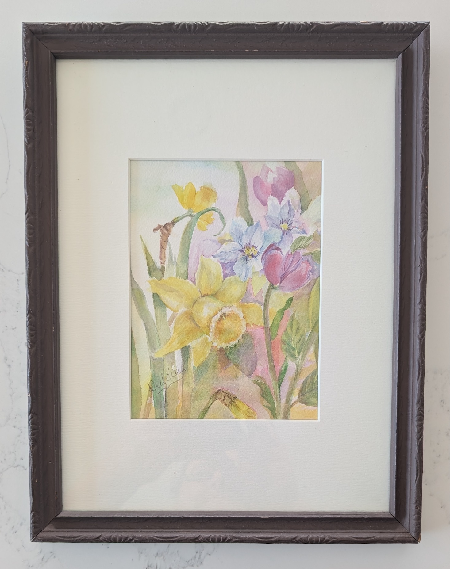 Set of 3 Framed Floral Watercolour Paintings - photo 2