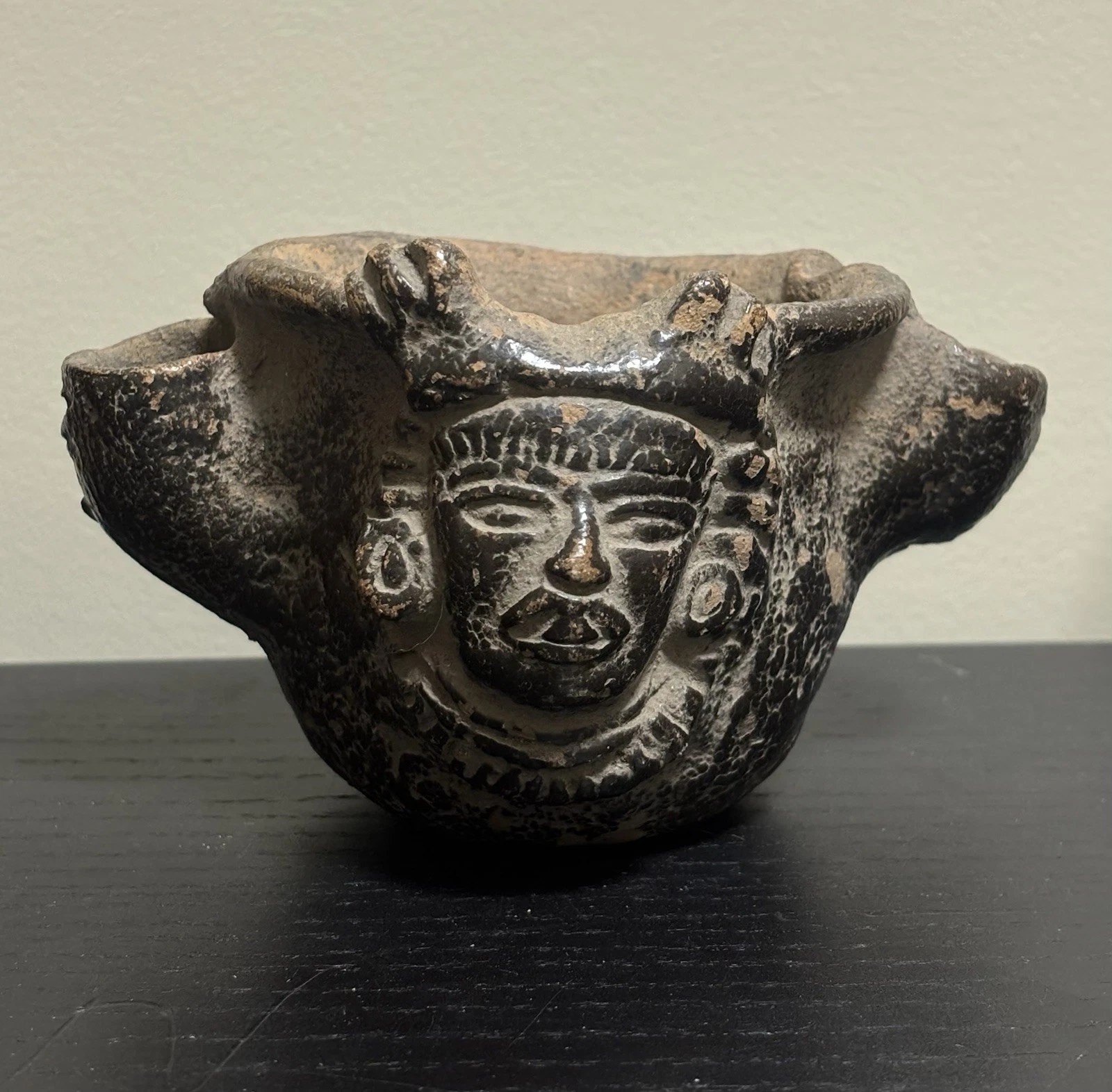 Pre-Columbian Style Pottery Jug Figural Vessel