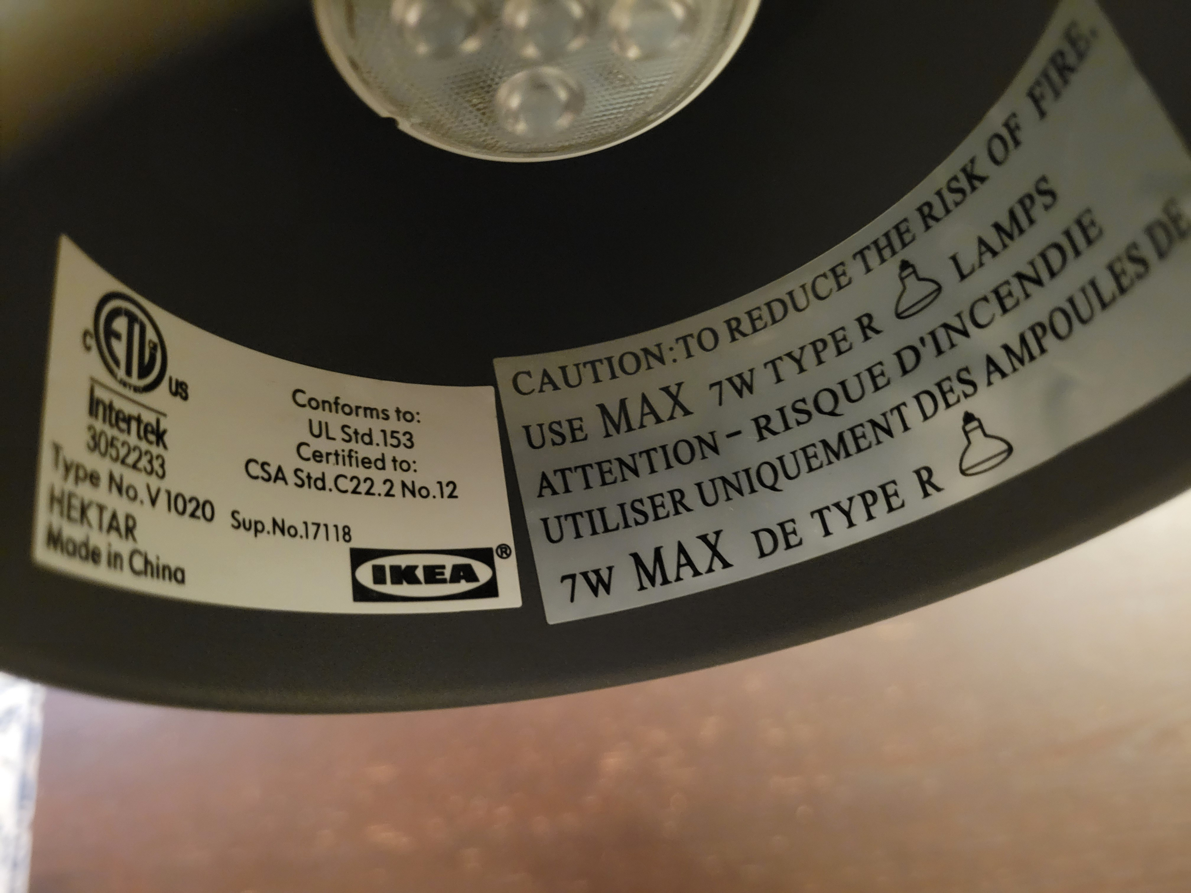 IKEA HEKTAR Wall / Clamp Spotlight with IKEA LEDARE E17 LED Bulb - photo 3