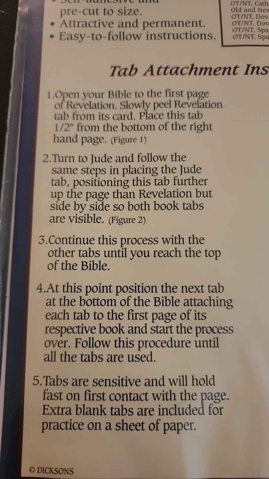 Dickson's Bible index tabs Spanish Catholic - photo 5