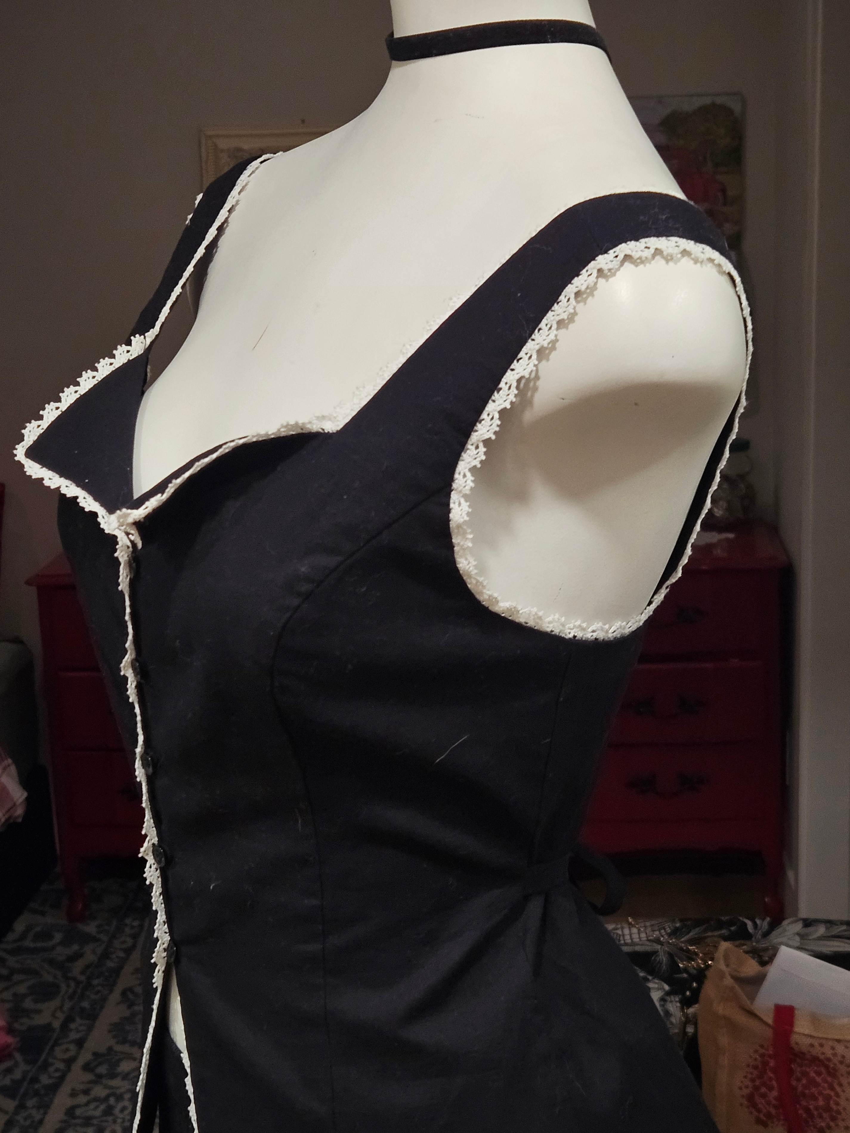 black and white corset vest - photo 3