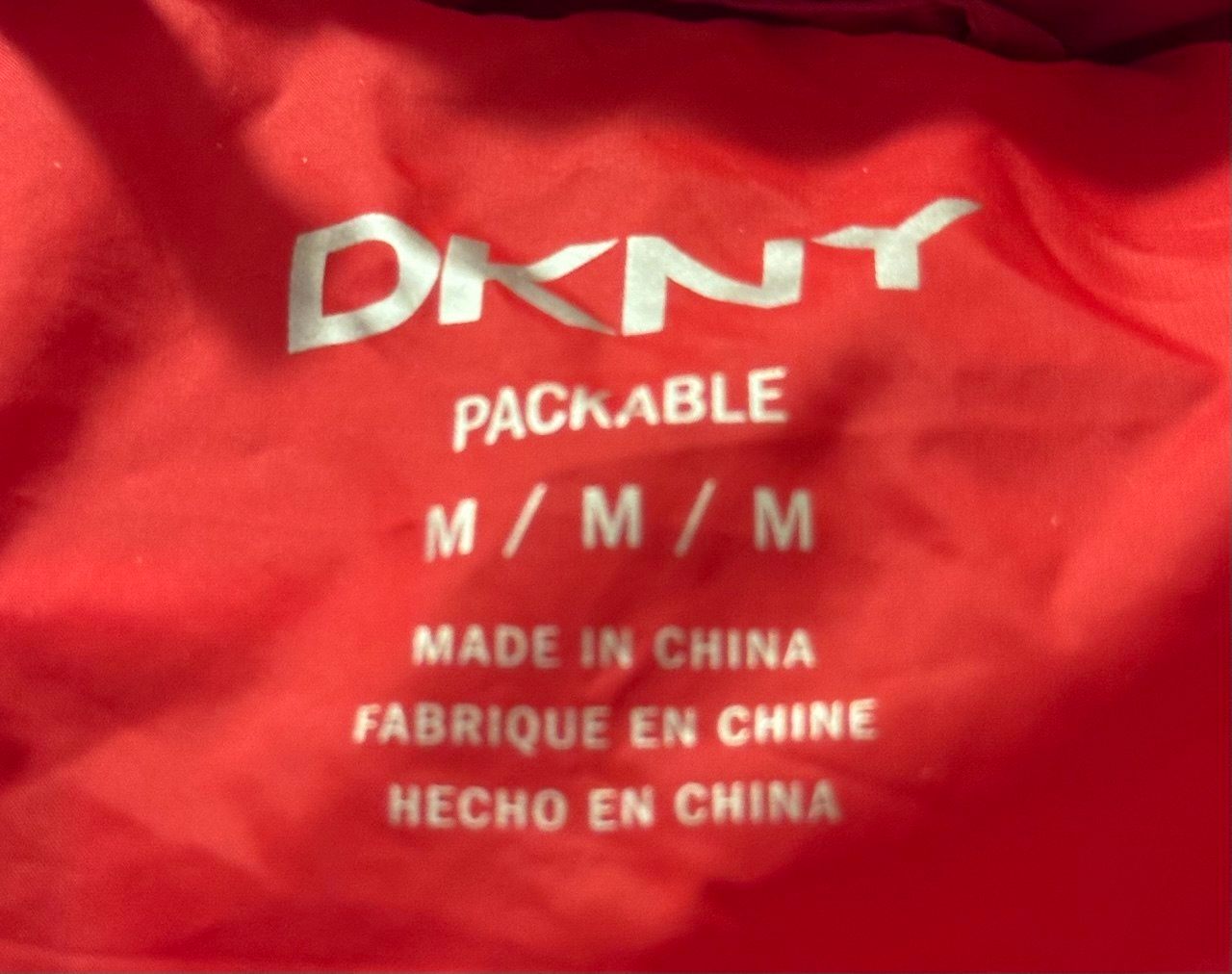 DKNY Red Hooded Puffer Jacket Women's Packable Winter - photo 3