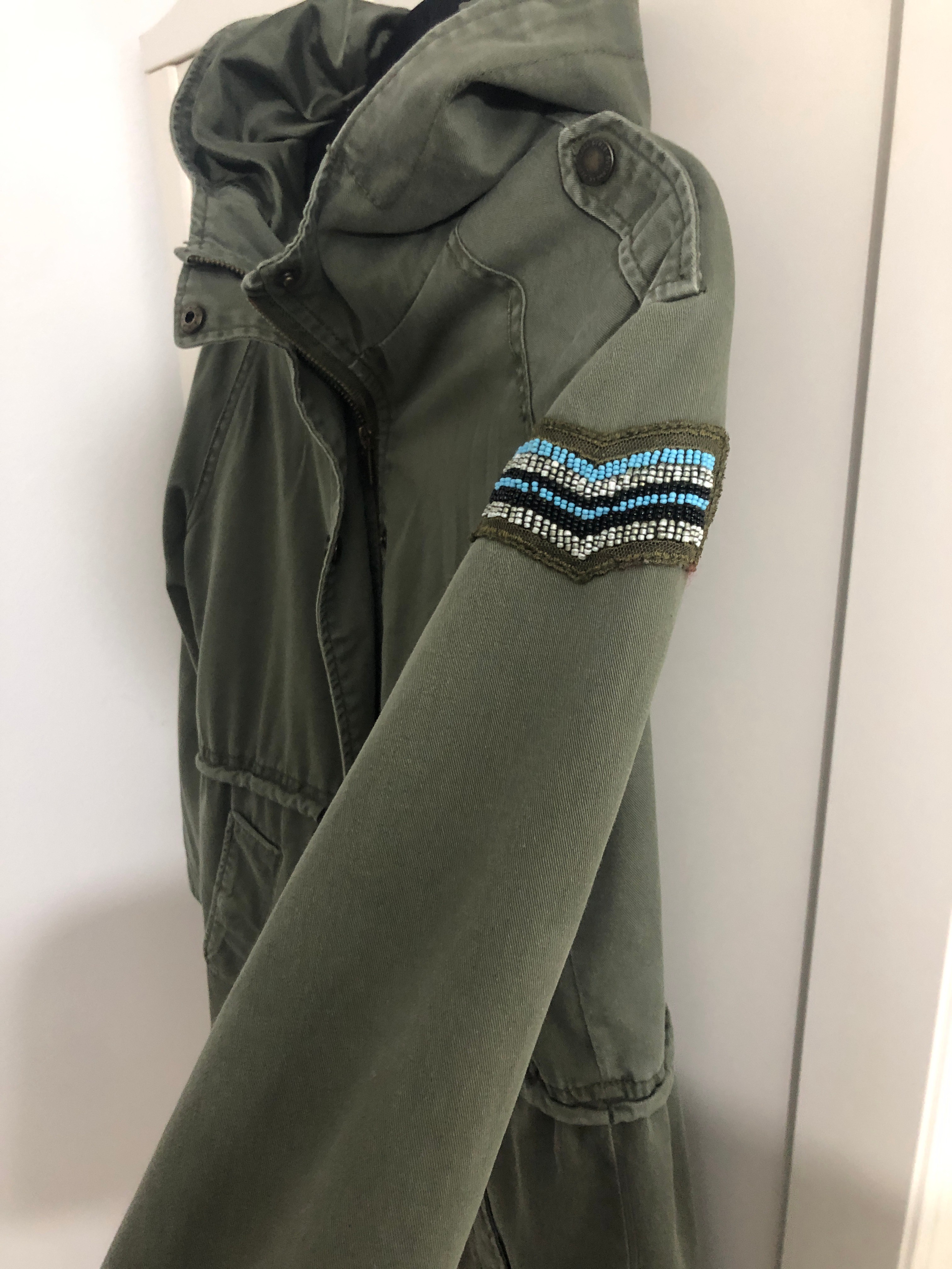 Excellent condition!! Zara Girls Olive Green Utility Jacket - photo 5