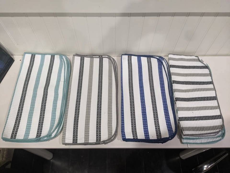 Dish Cloths, Kitchen Works Woven Kitchen Towels, 15x14" each,