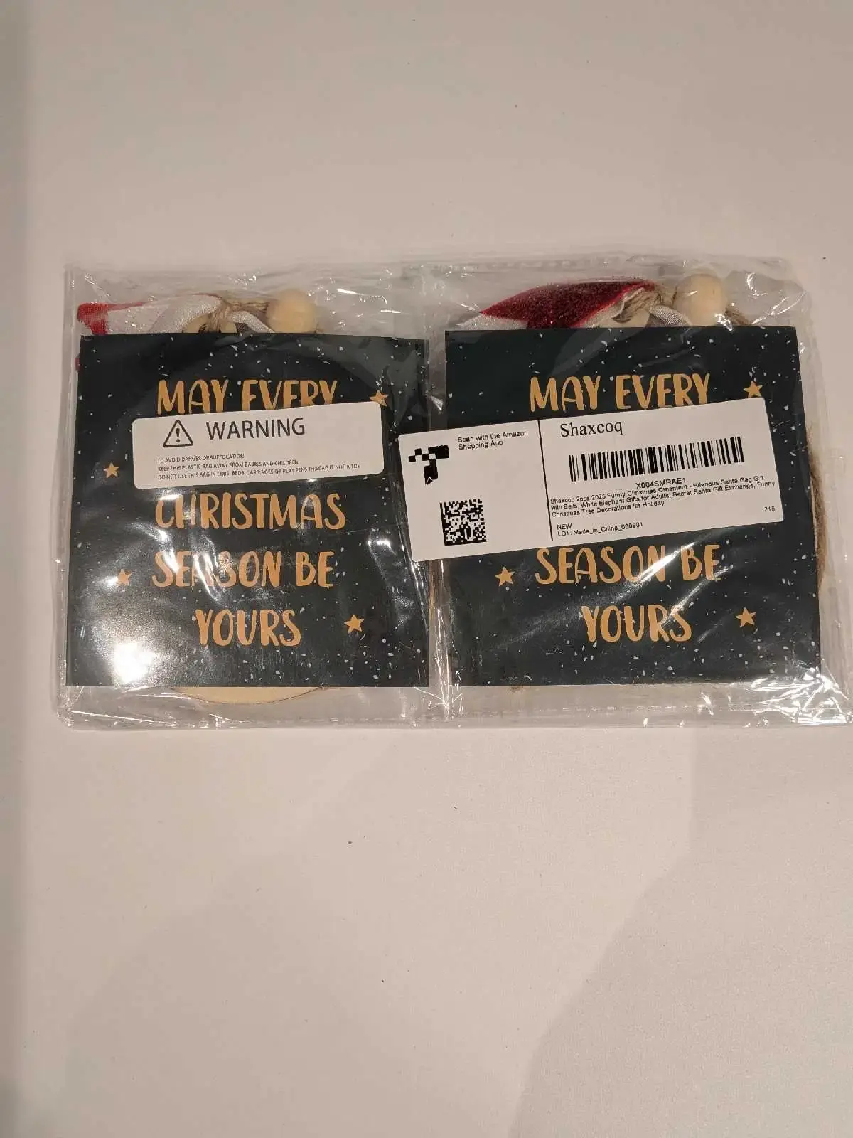 2-Pack Funny Santa Christmas Ornaments - photo 4