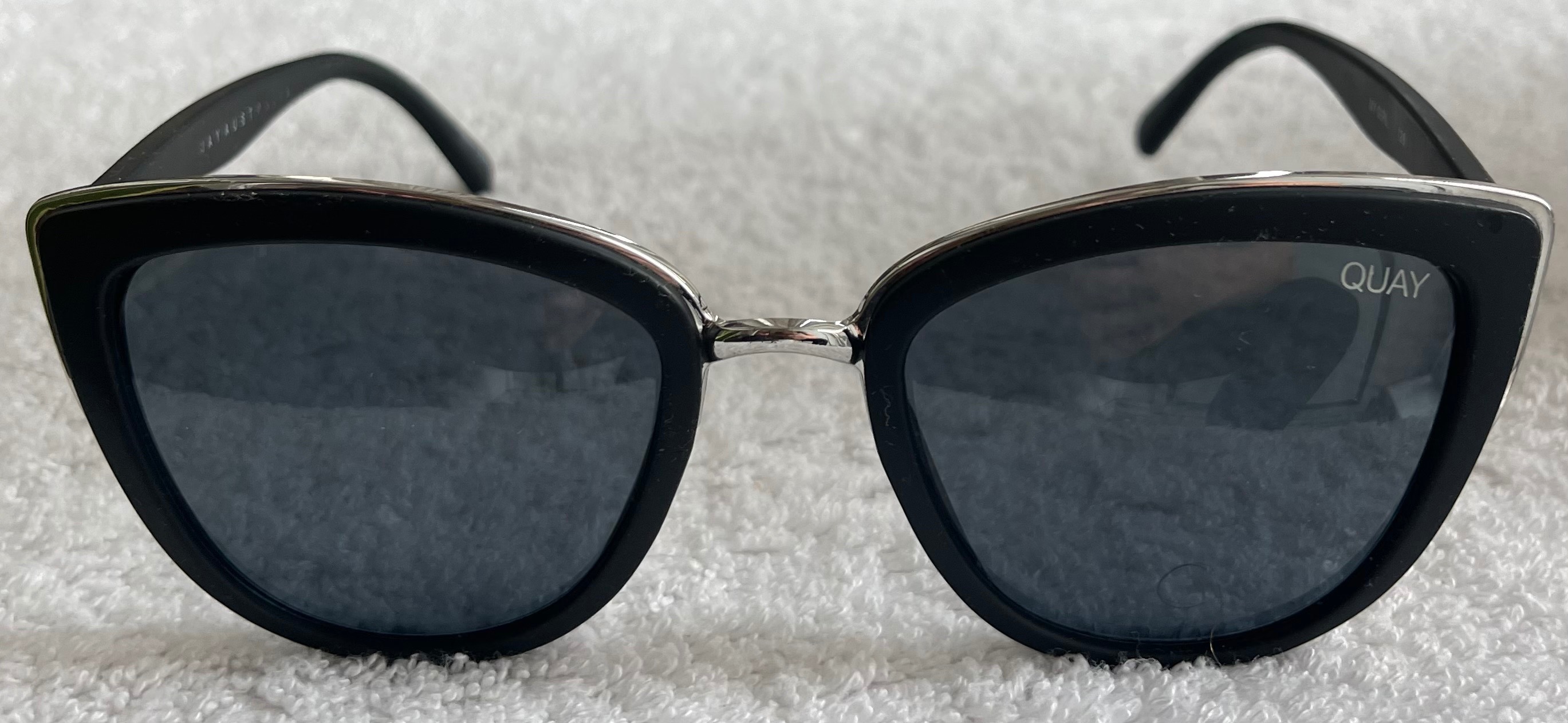 Quay Australia "My Girl" Black & Silver Sunglasses Frame