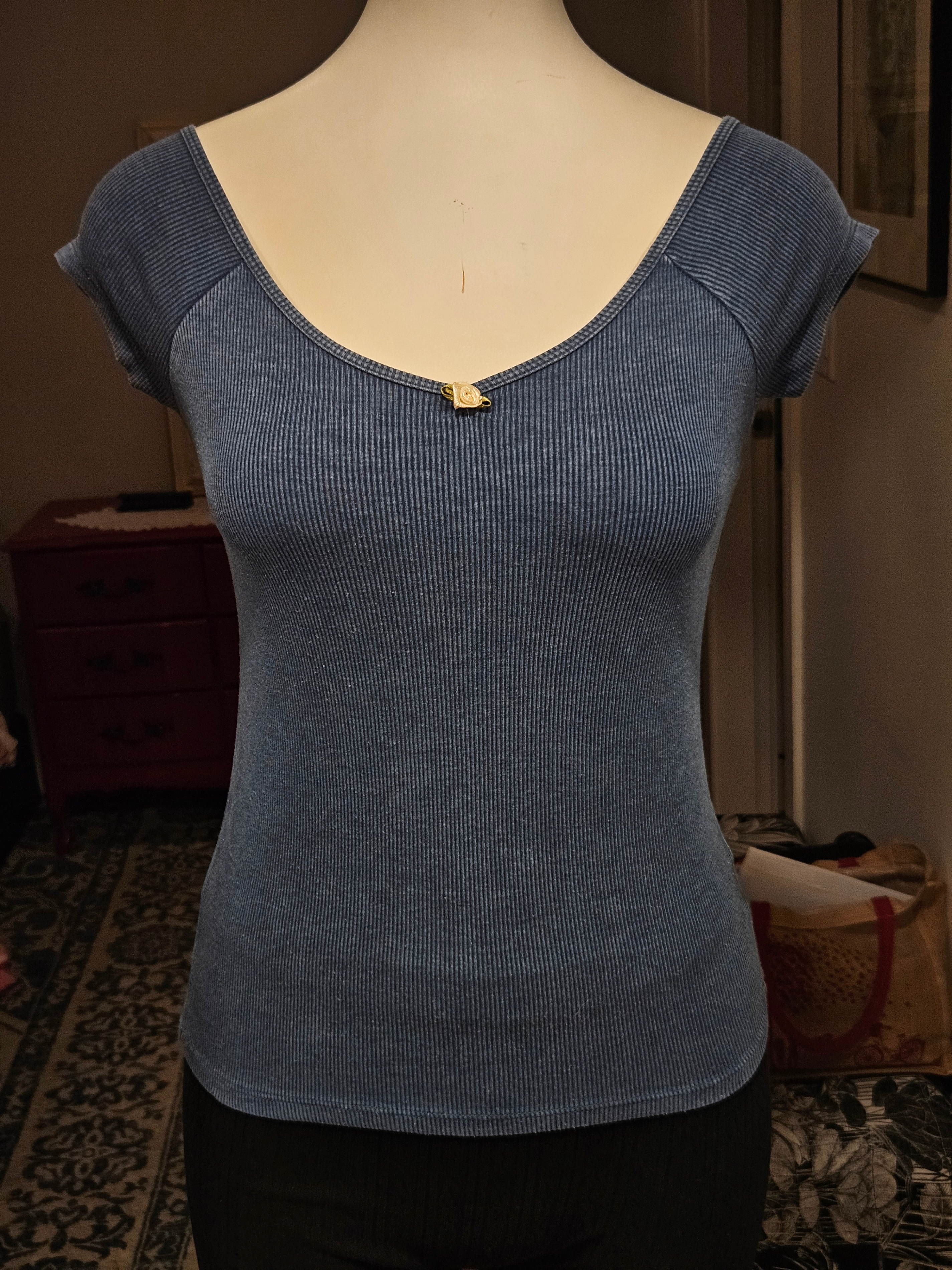 navy blue ae top
