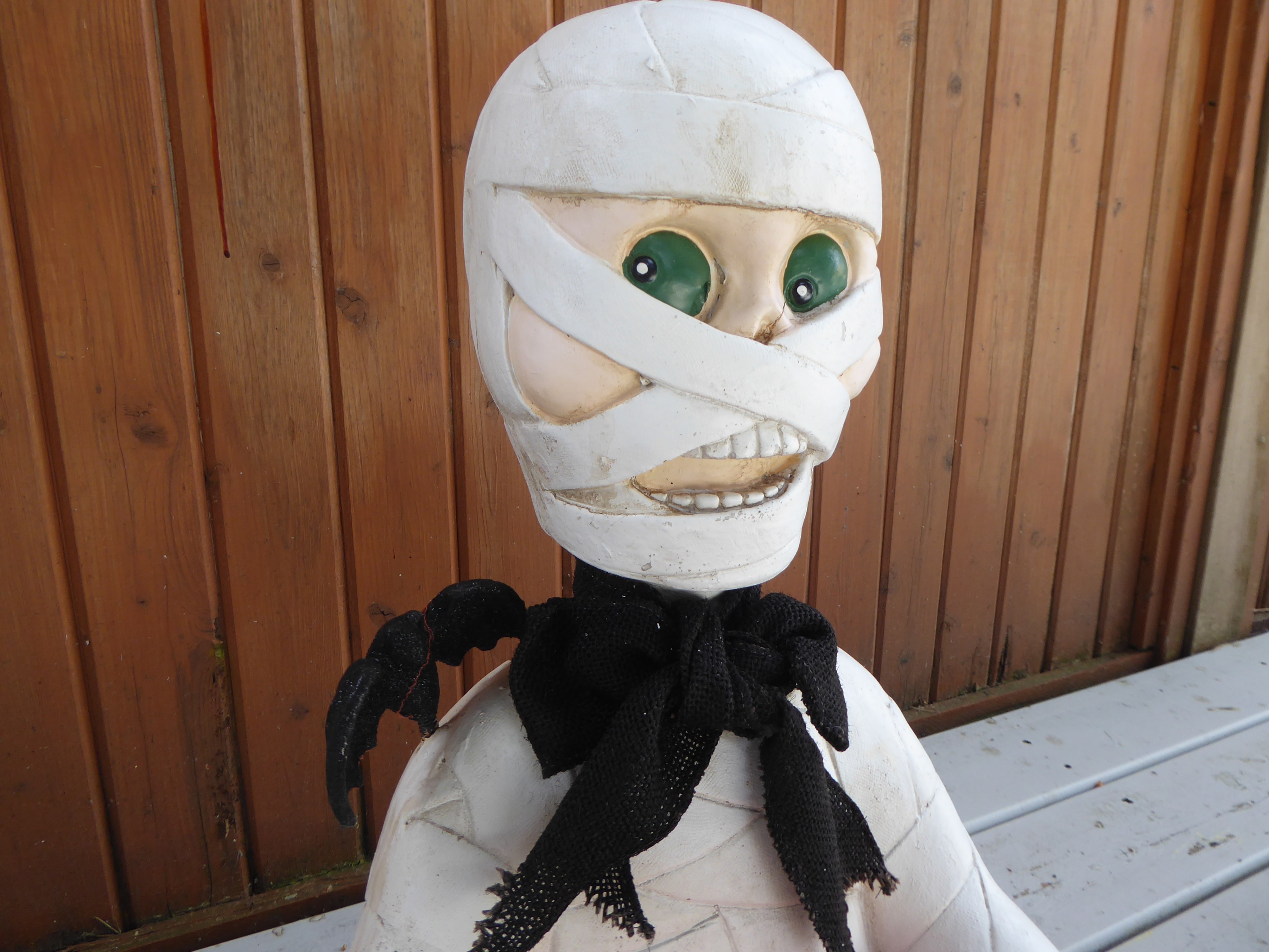 Halloween Mummy Decor pumpkin candy bowl Statue - photo 2