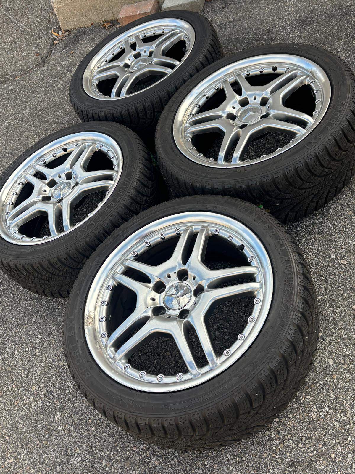 17”Mercedes rep(5x112)+225/45/R17 snows -CLK/ B/ C/ A Class/SLK - photo 3