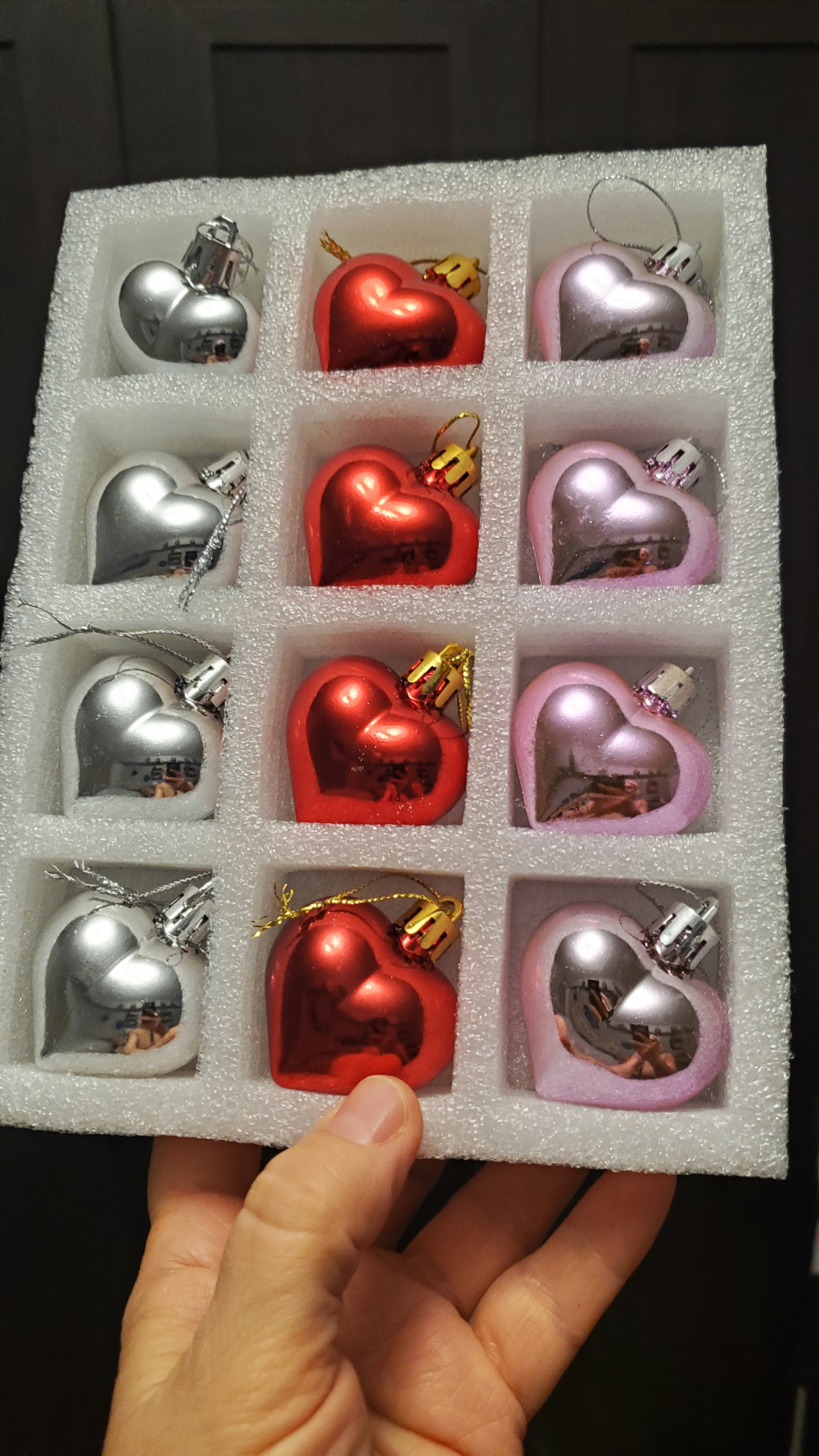 Brand New Heart-Shaped Christmas, Valentines  Ornaments - 24 Pcs - photo 4