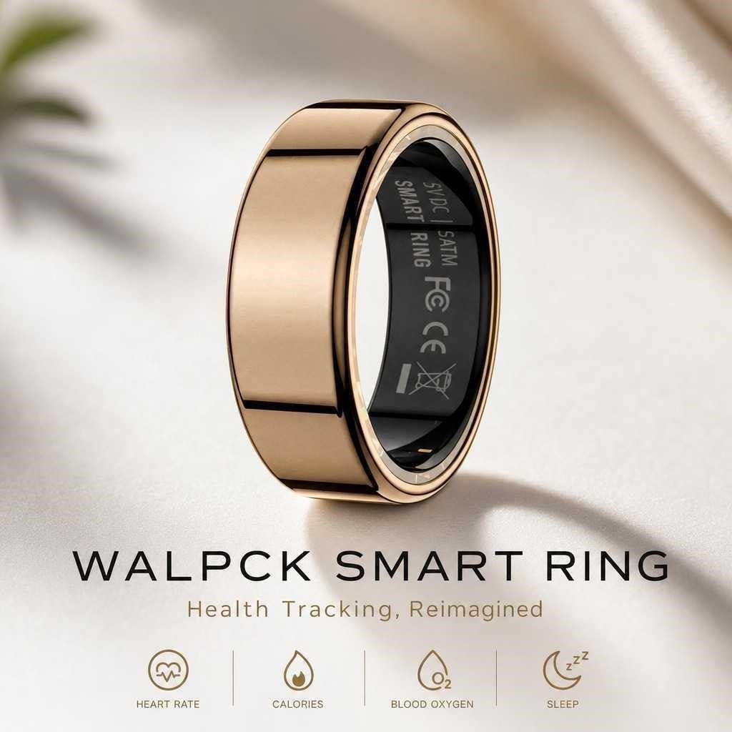 WALPCK Smart Ring Health Tracker — Gold - photo 2