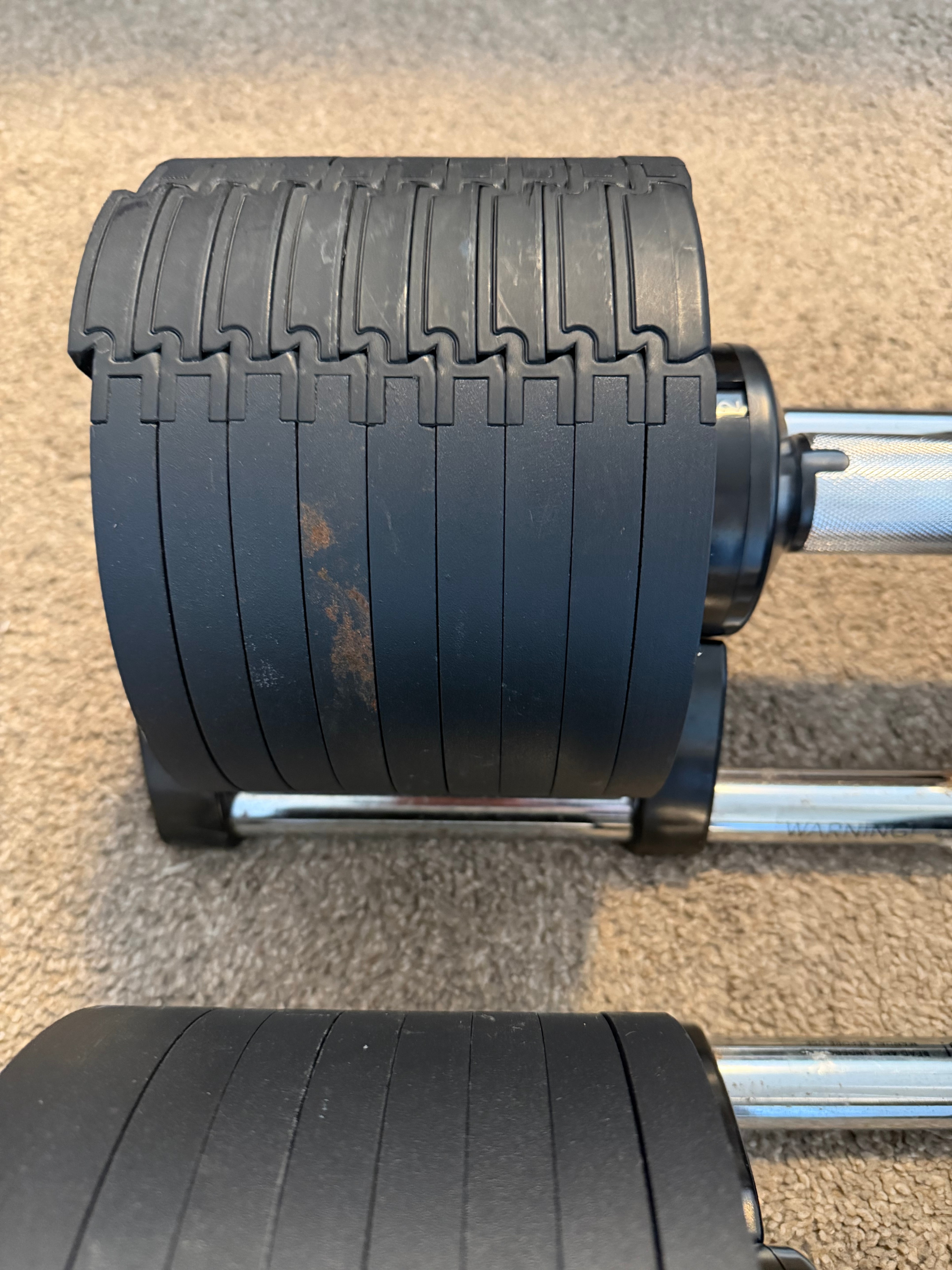 32kg / 70lb Adjustable Dumbbell Set with Base Cradles - photo 4