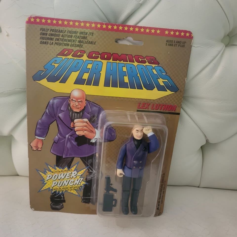 Vintage 1989 DC Super Heroes Lex Luthor Figure Toy Biz on Card