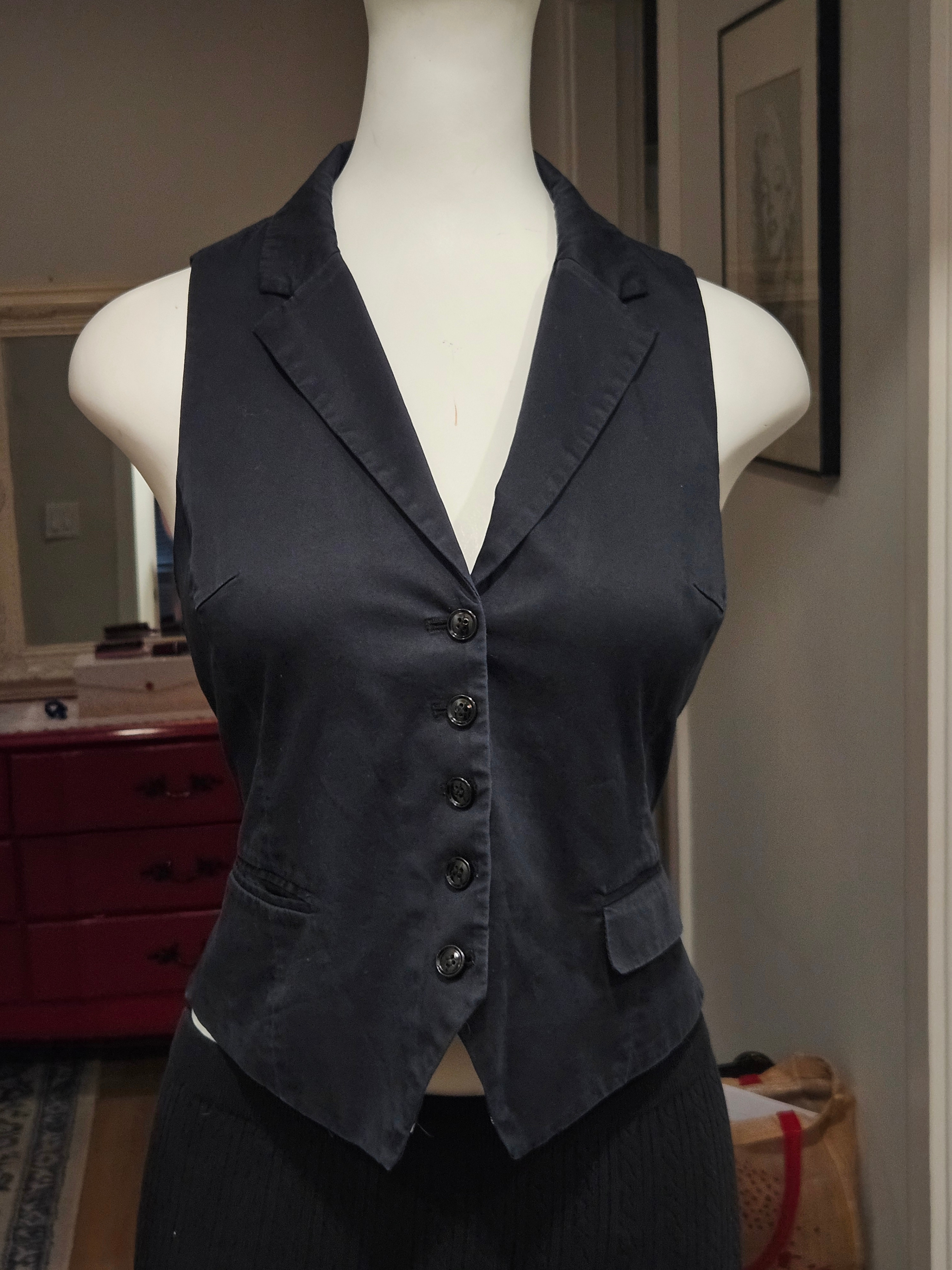 satin button up vest - photo 3