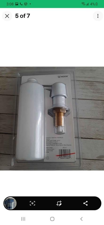 Moens white soap/lotion counter dispenser M2074 - photo 5