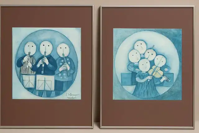Graciela Rodo Boulanger Pair of Framed Musical Artwork Prints