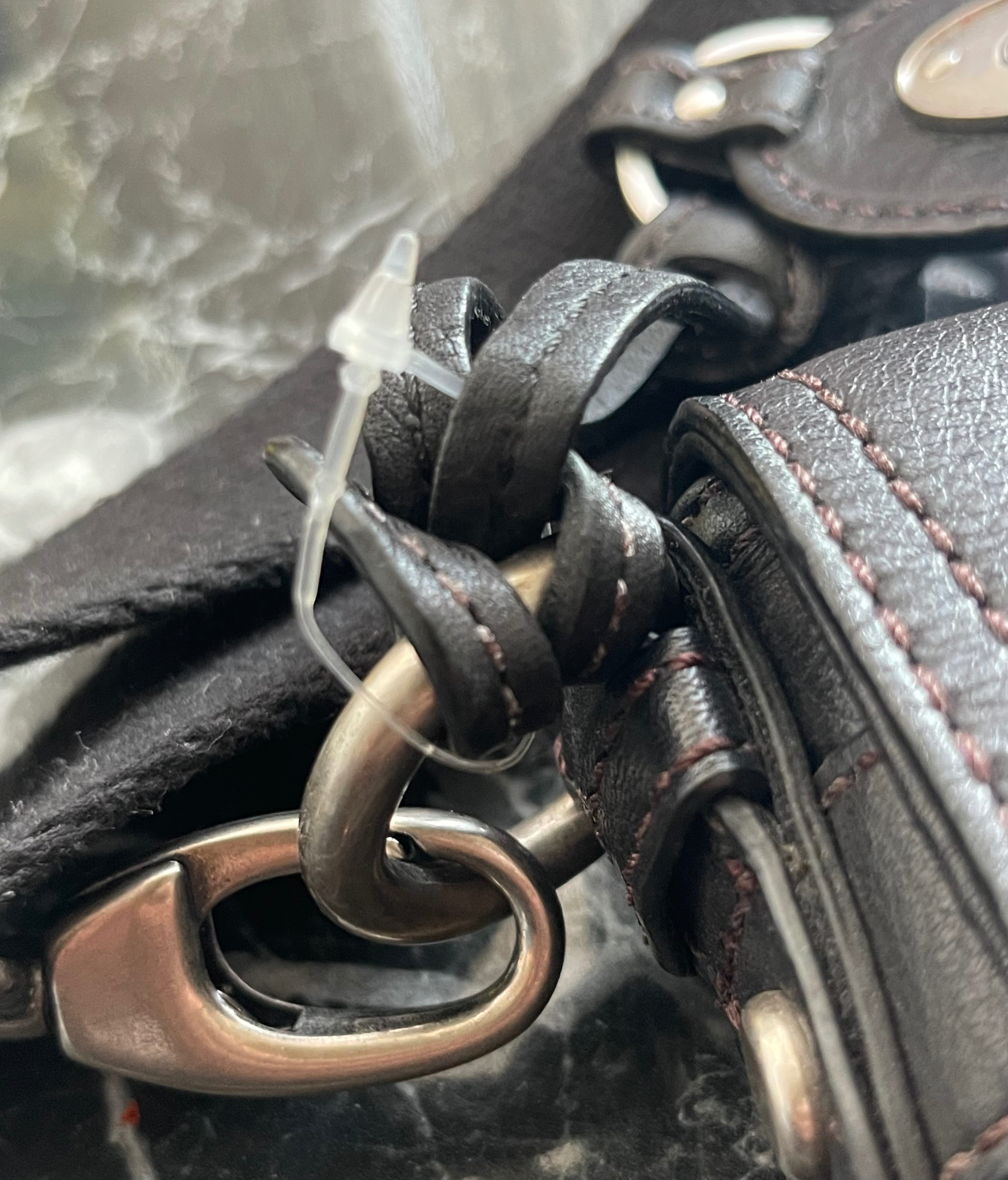 Unused Fossil Maddox Black Leather Messenger Briefcase Bag - photo 4