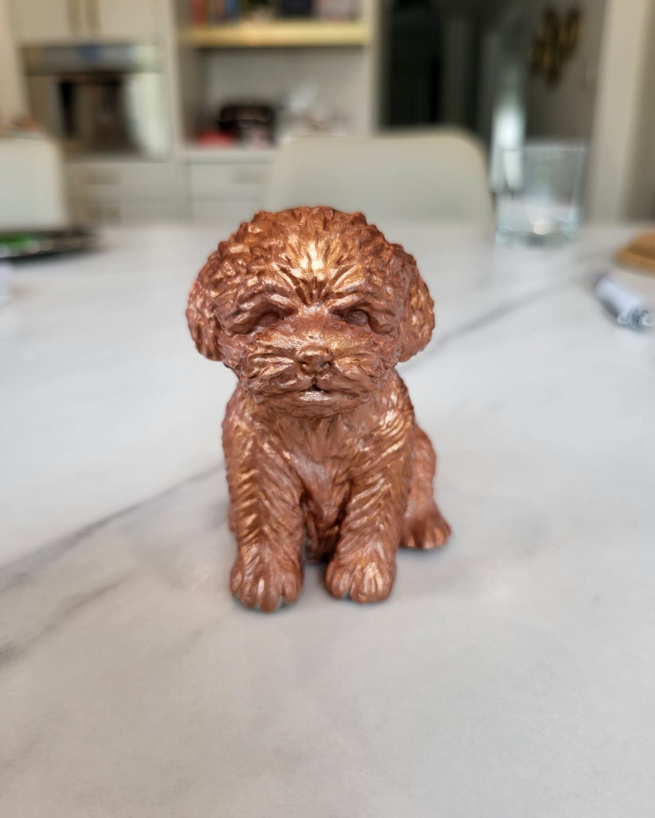 Bronze-Finish Puppy Dog Figurine — Resin Statue - photo 2