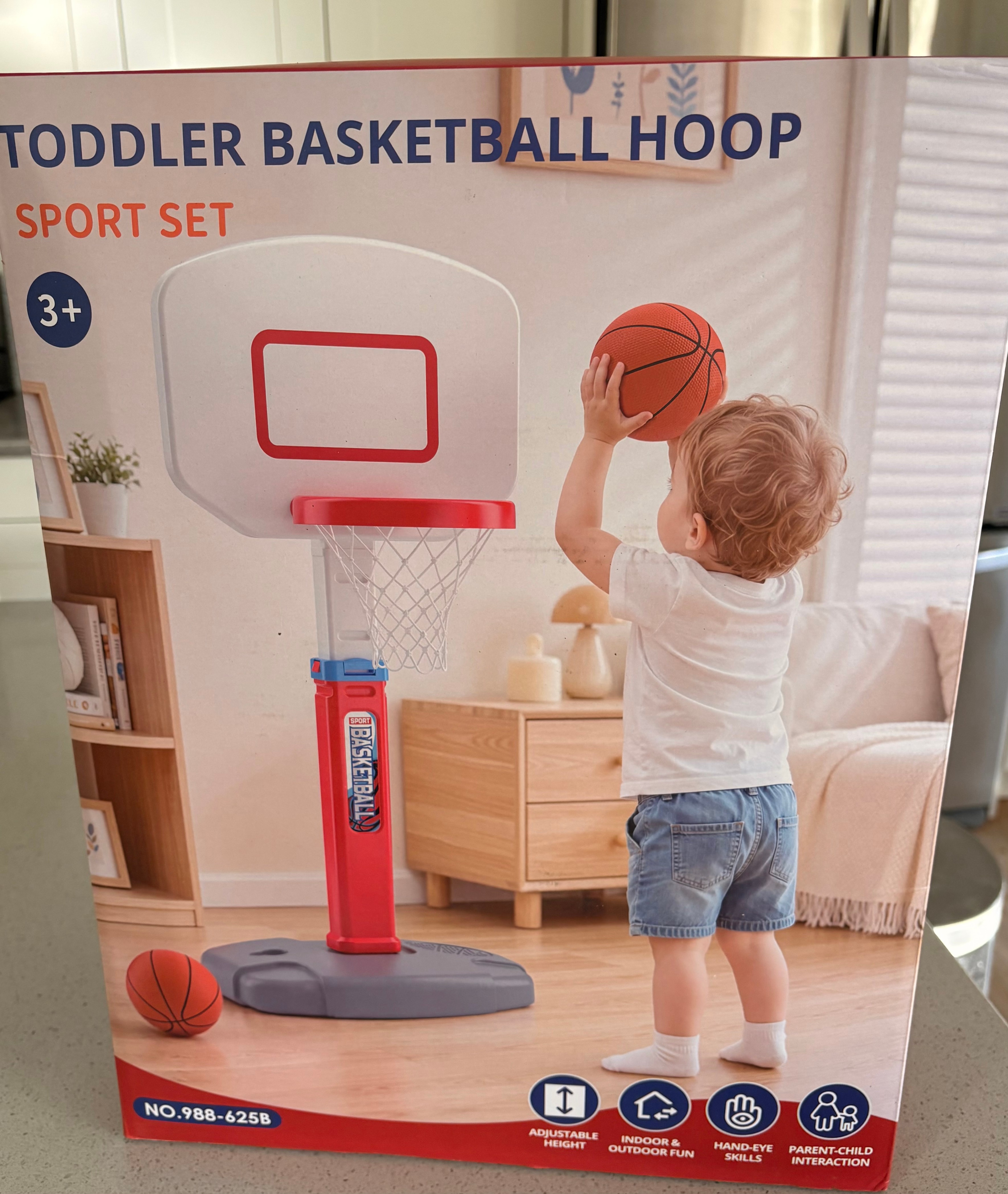 Kids Basketball Hoop, 5 Adjustable Heights