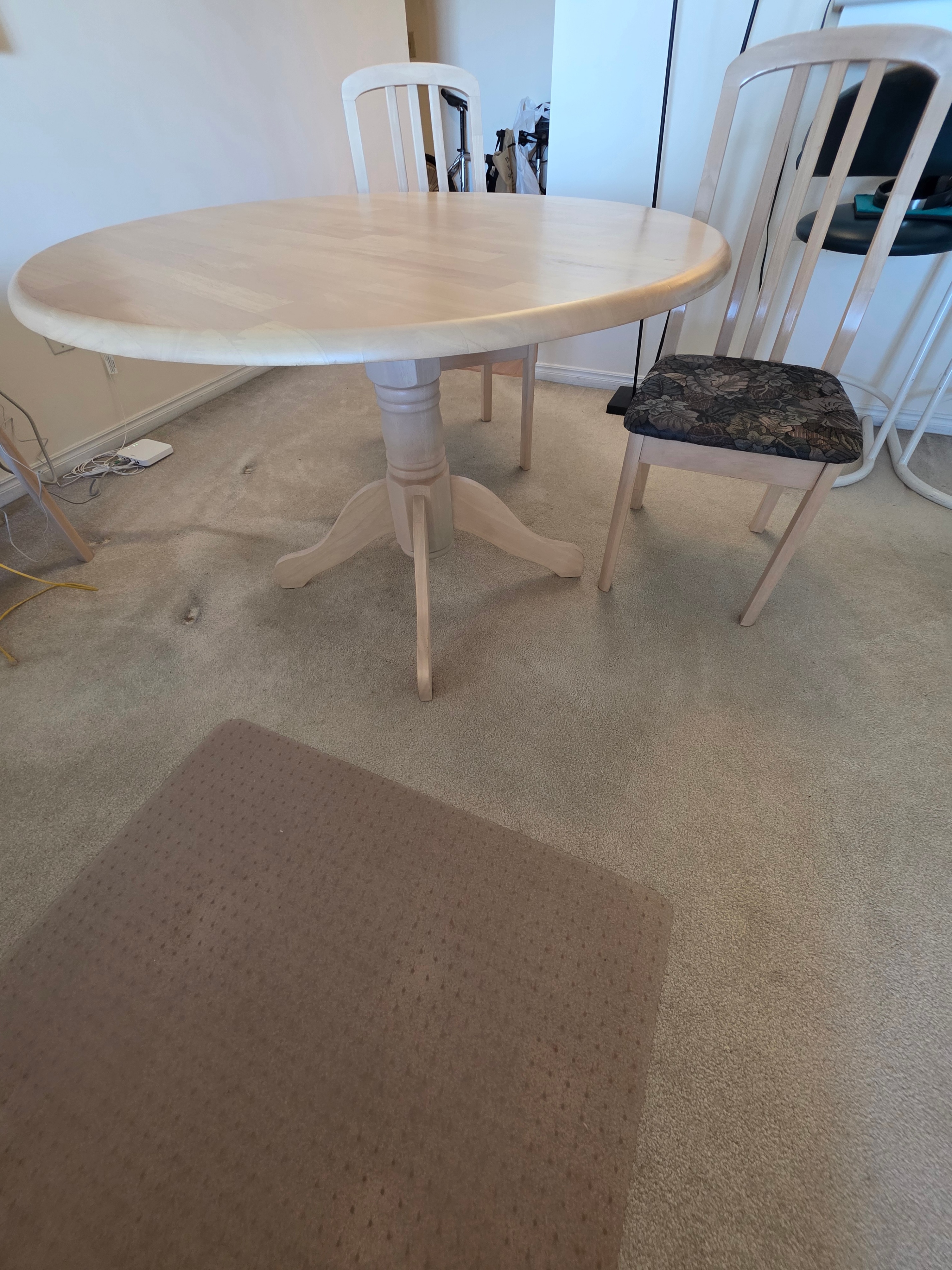 Wood dining set, table with 4 chairs