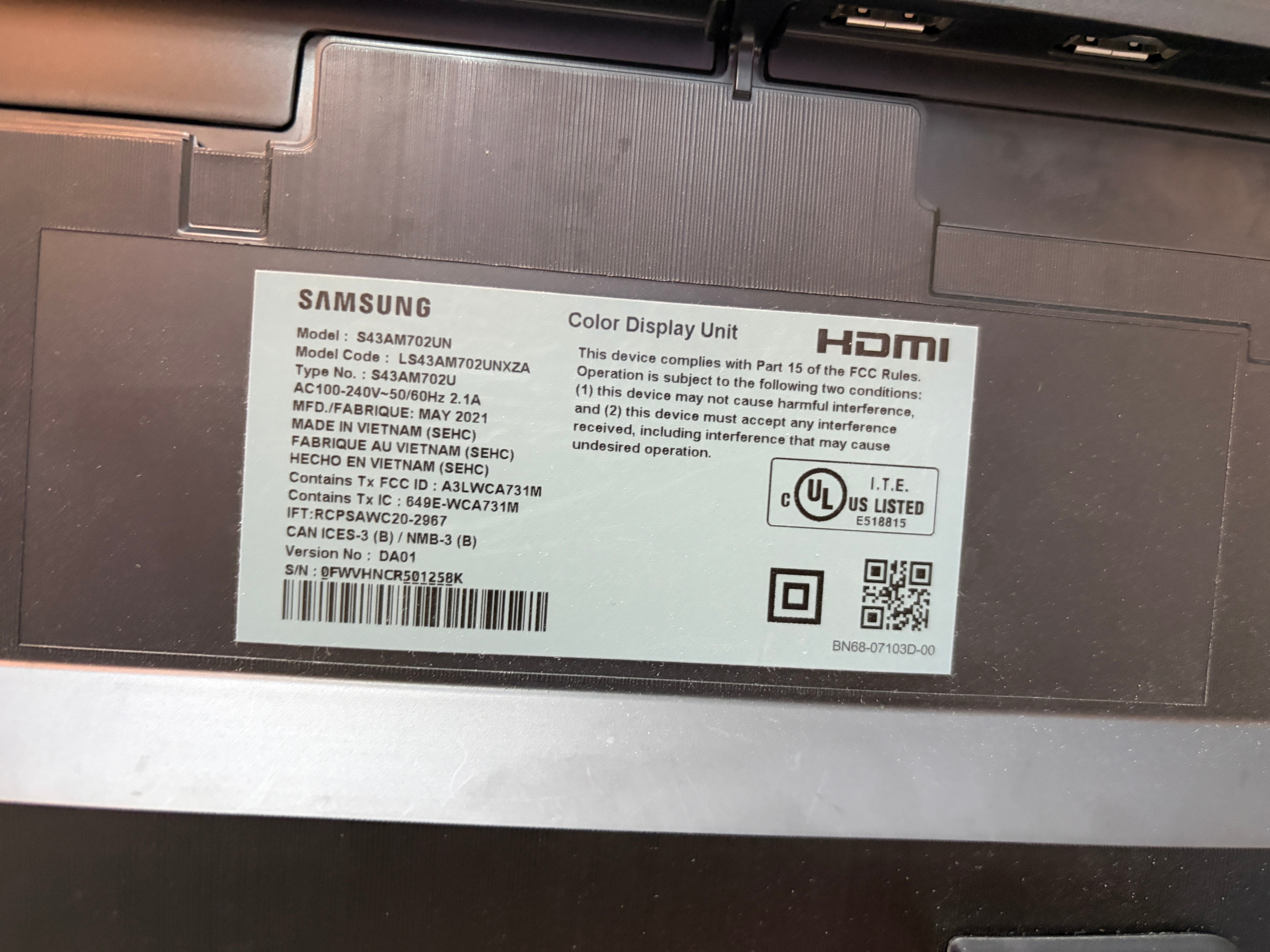Samsung 43" 4K Smart Monitor M7 (S43AM702) – USB-C - photo 4