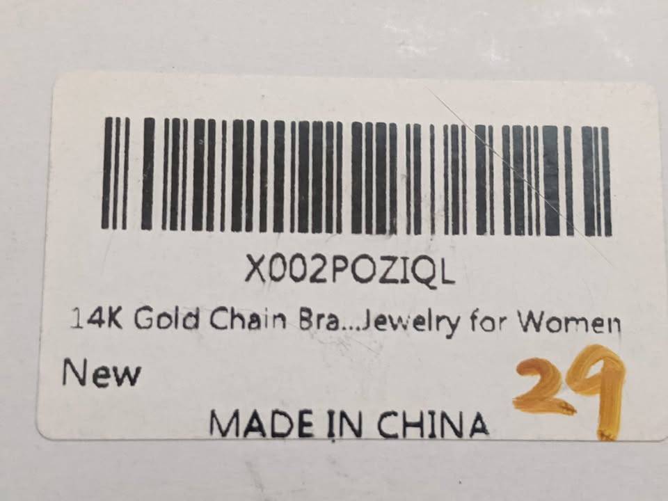 KOSINER 14K Gold Chain Bracelets, Bracelet Minimalist Adjustable - photo 4