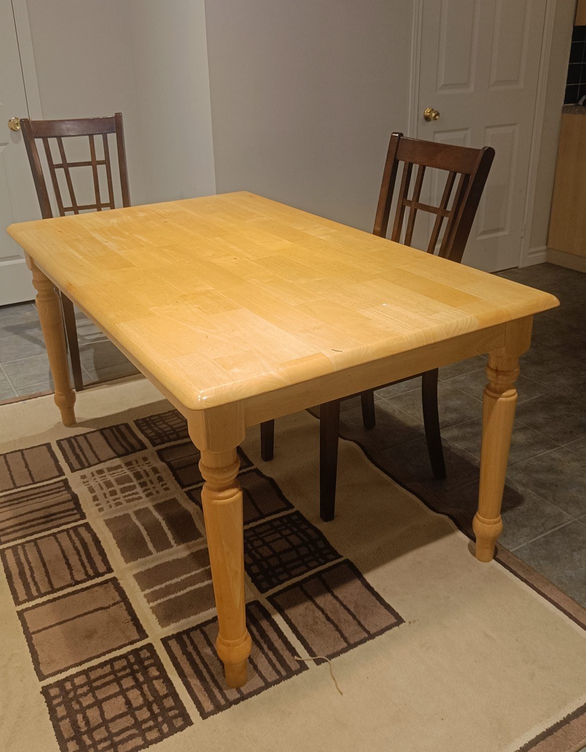 Light Wood Kitchen Table, 2 Chairs Also Available
