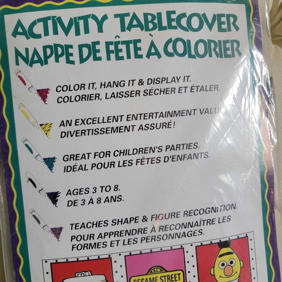 Sesame Street activity coloring tablecover sealed - photo 3