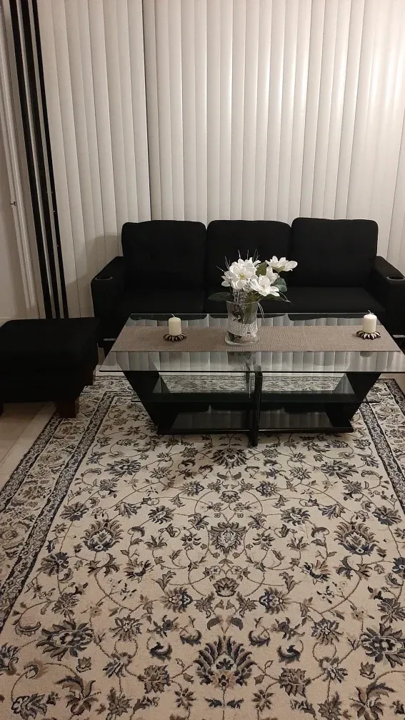 Glass Coffee Table with Black Wooden Base - photo 2