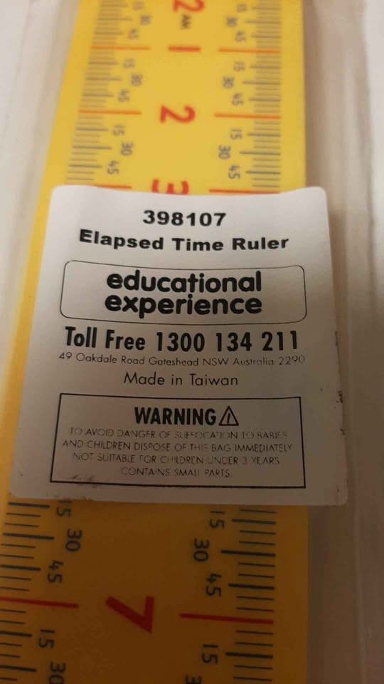 Foldable Elapsed Ruler in yellow, educational - photo 2