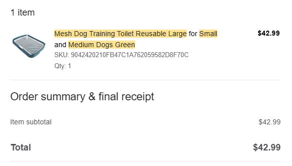 Mesh Dog Training Toilet Reusable Large for Small and Medium Dog - photo 2