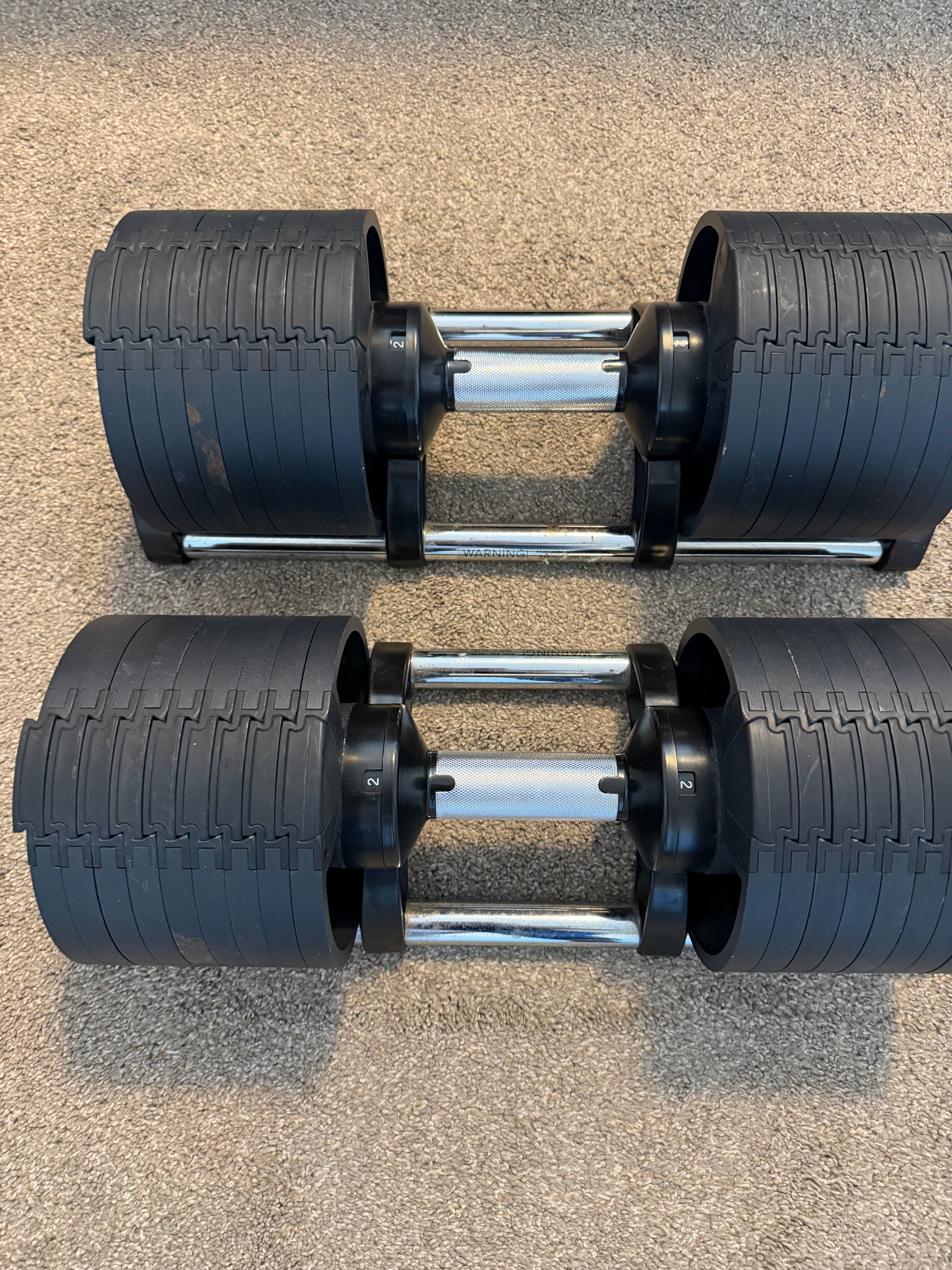 32kg / 70lb Adjustable Dumbbell Set with Base Cradles - photo 5
