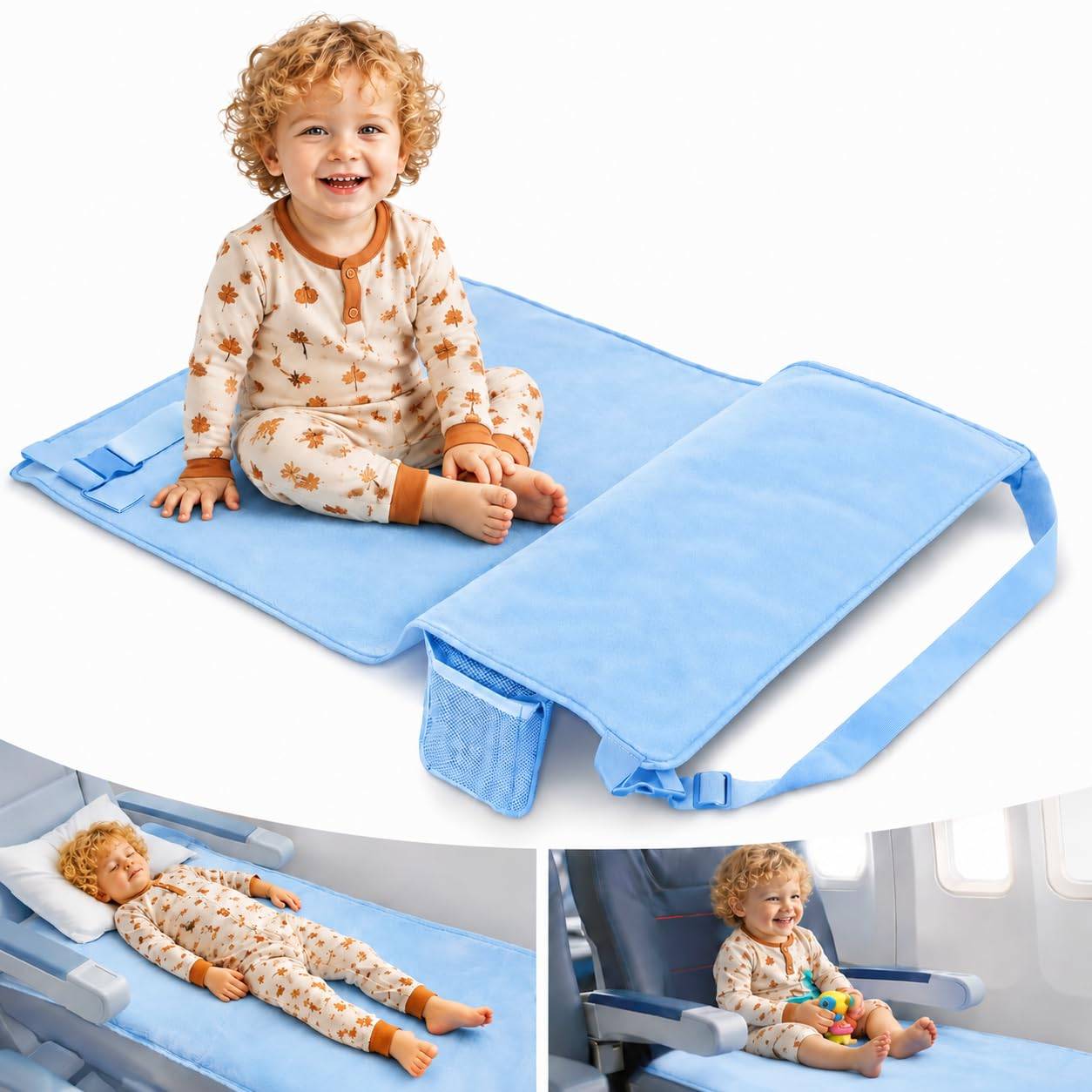 NEW~ Kids Travel Bed, Portable for Airplane/Train/Bus