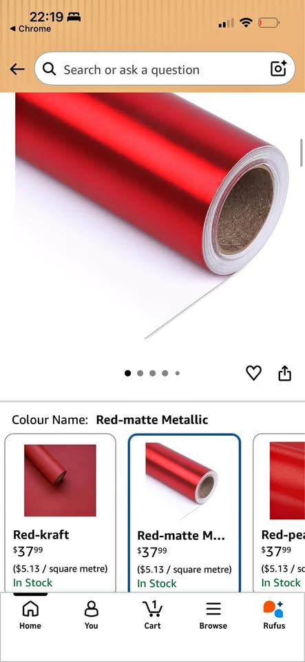 Jumbo Gift Wrapping Paper Roll – 30 in x 32 ft (New)