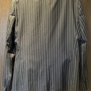 Navy blue Pinstripe Suit Jacket and Pants - photo 2