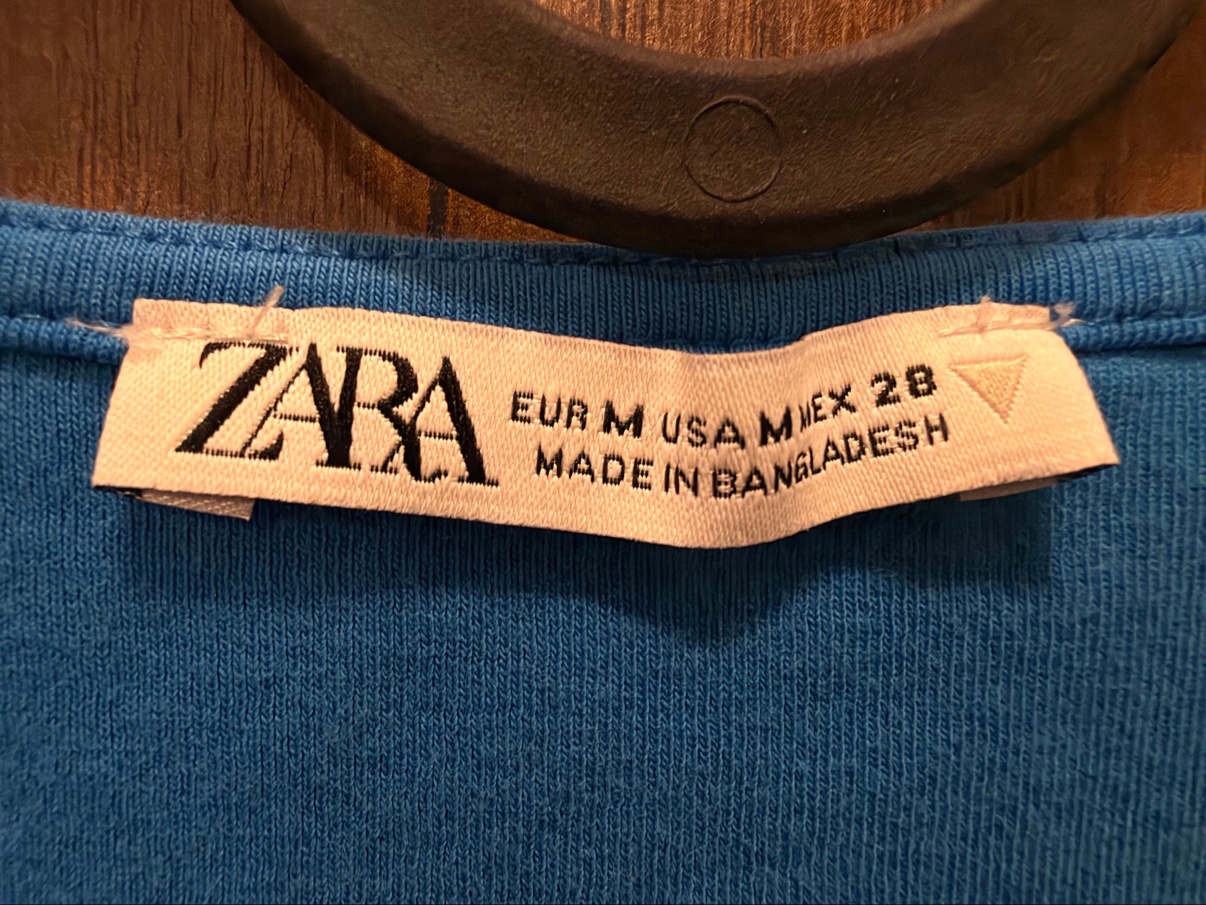 Zara Bright-Blue Square-Neck Top, Size M - photo 3