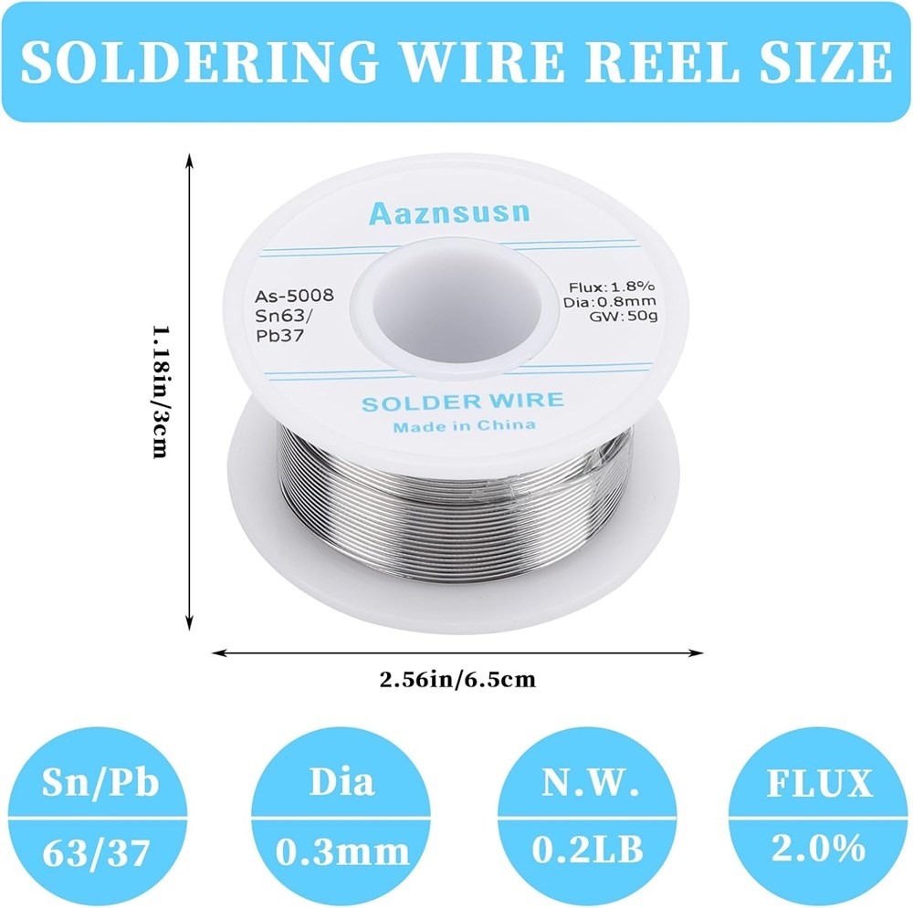 63/37 Rosin Core Solder Wire 0.6mm 50g - photo 3