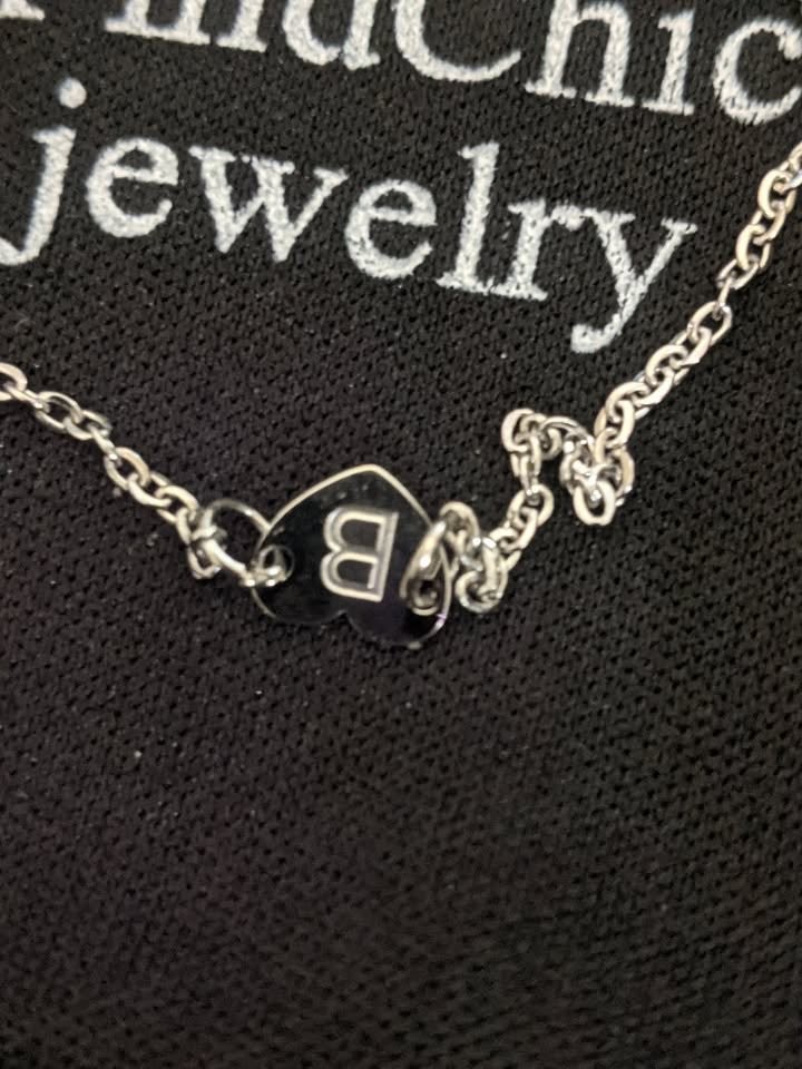 FindChic Personalized Cute Heart Charm Bracelets, letter B - photo 3