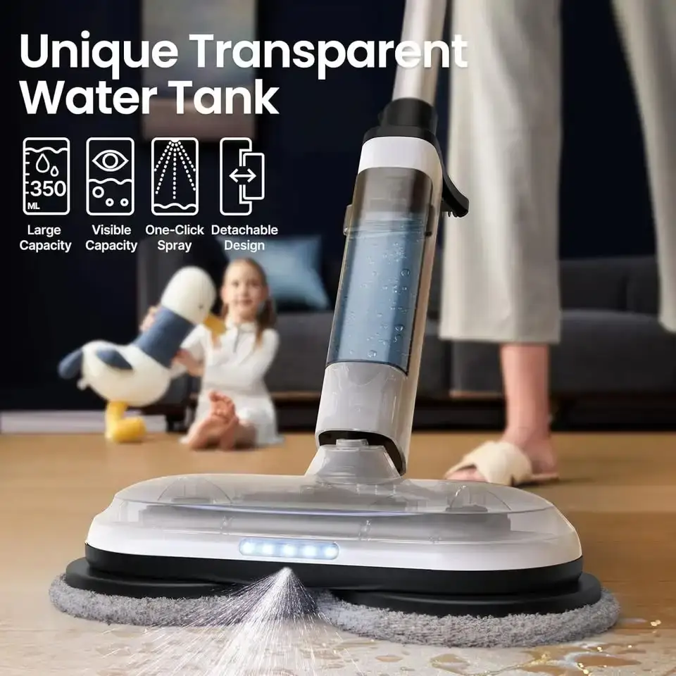 iDOO Cordless Electric Mop, Dual-Motor Electric Spin Mop, Floor - photo 4