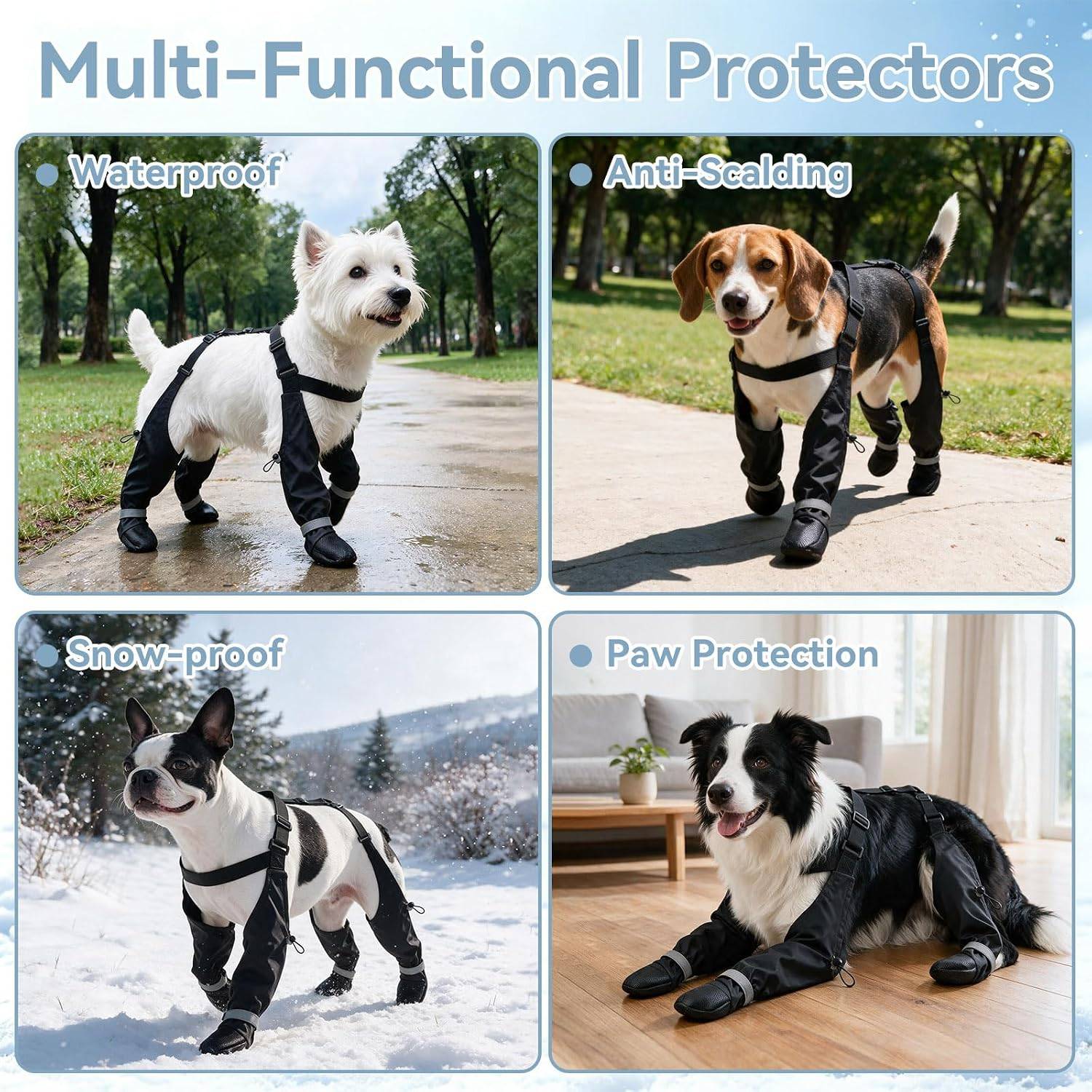 Dog Suspender Boots for Large Dogs, Anti Slip - photo 3